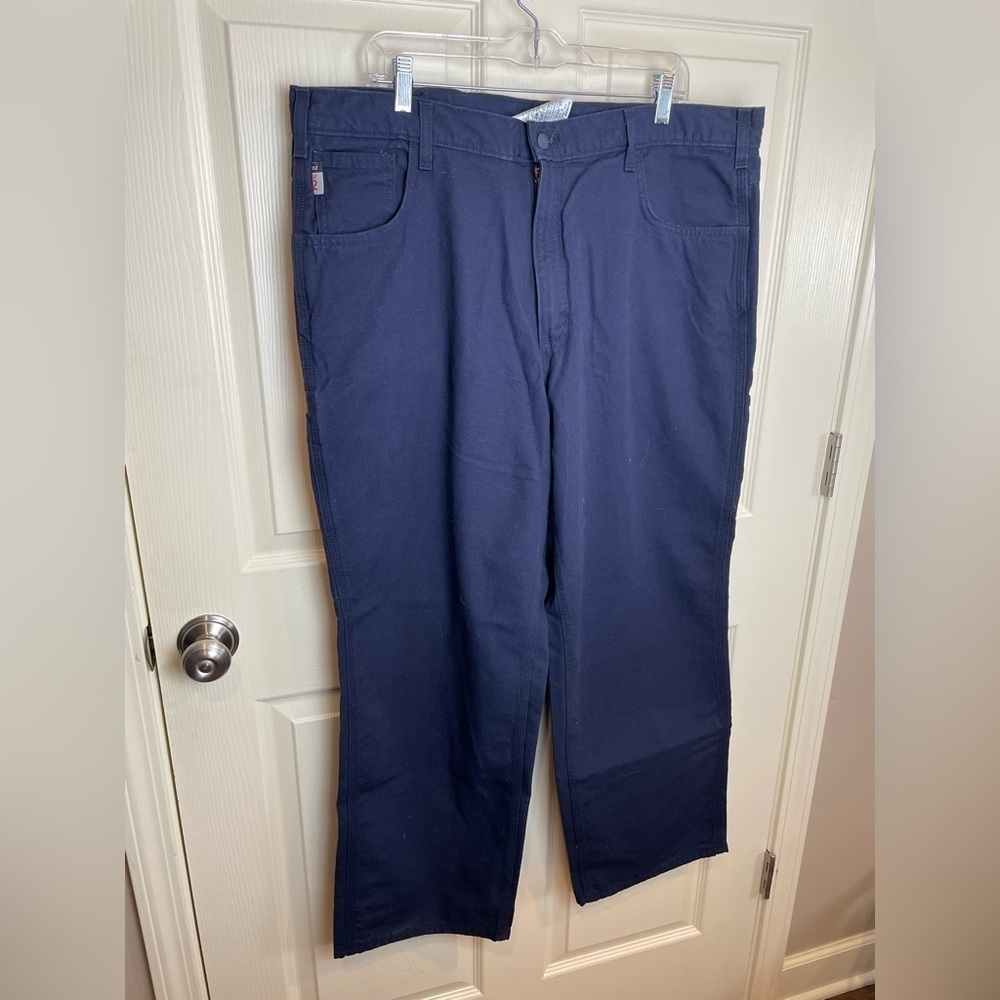 Carhartt FR Flame Resistant Navy Blue Cargo Pants 40